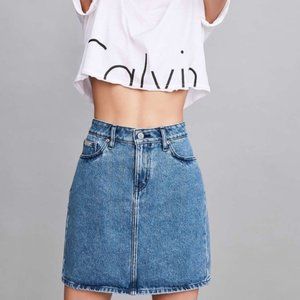 Vintage Calvin Klein High Waisted Denim Skirt
